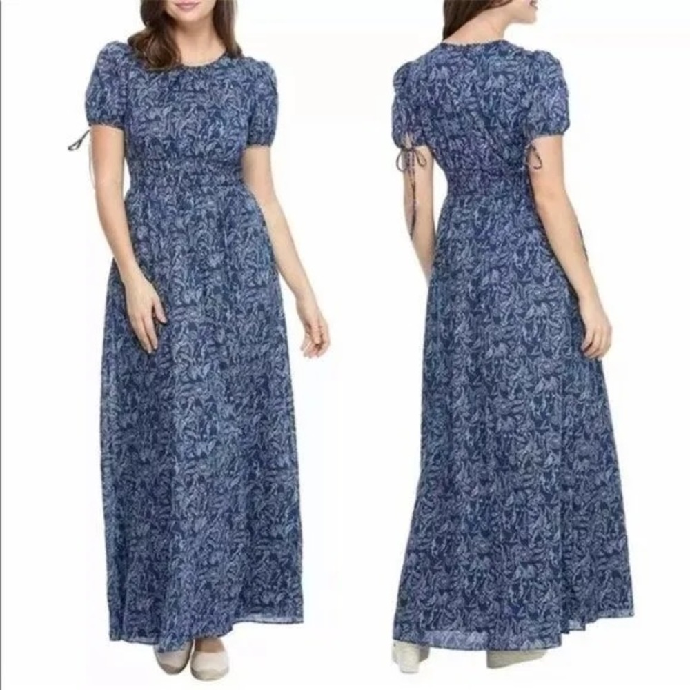 Gal Meets Glam Giselle Smocked-Waist Maxi Dress. NWT size 10  #43, #172